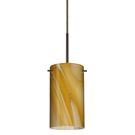 Besa Lighting Besa Stilo 7 Pendant Bronze Honey 1x40W B10 Med 1BC-4404HN-MED-BR